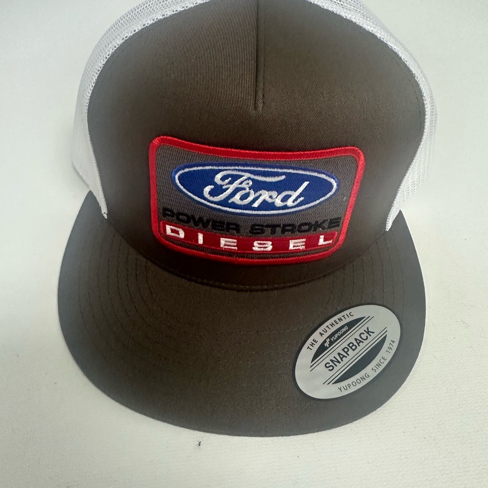 Youpoong Ford diesel snapback, mesh, brown, and white patch